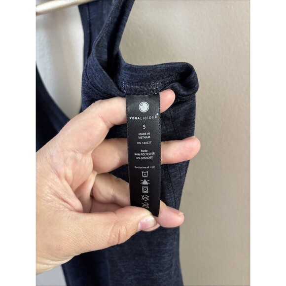 Yogalicious Women’s Blue Racerback Tank Top Size Small Athletic Workout Yoga - Picture 6 of 6